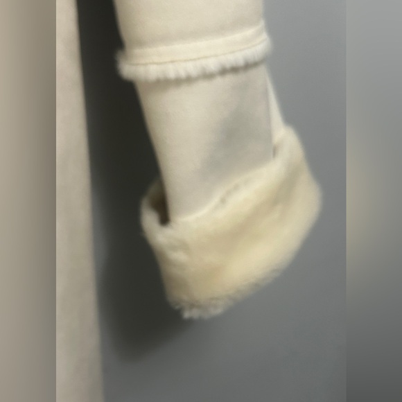 🥳 H P 🥳🙌🎉Coldwater Creek Suede Faux Fur Coat PM - Picture 5 of 10